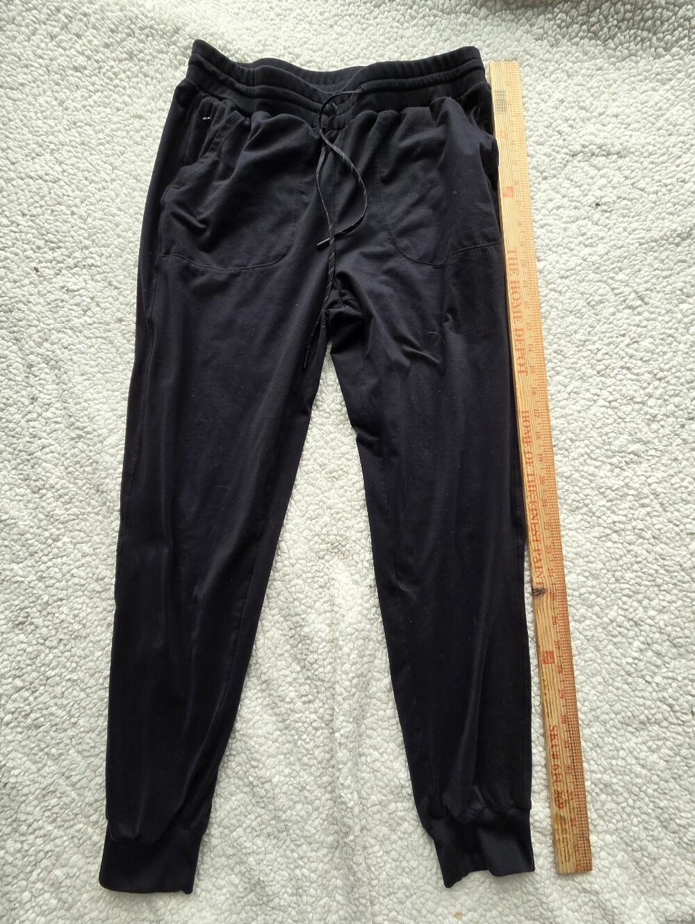 Zella Black Drawstring Joggers with Cuffed Ankles Size Medium